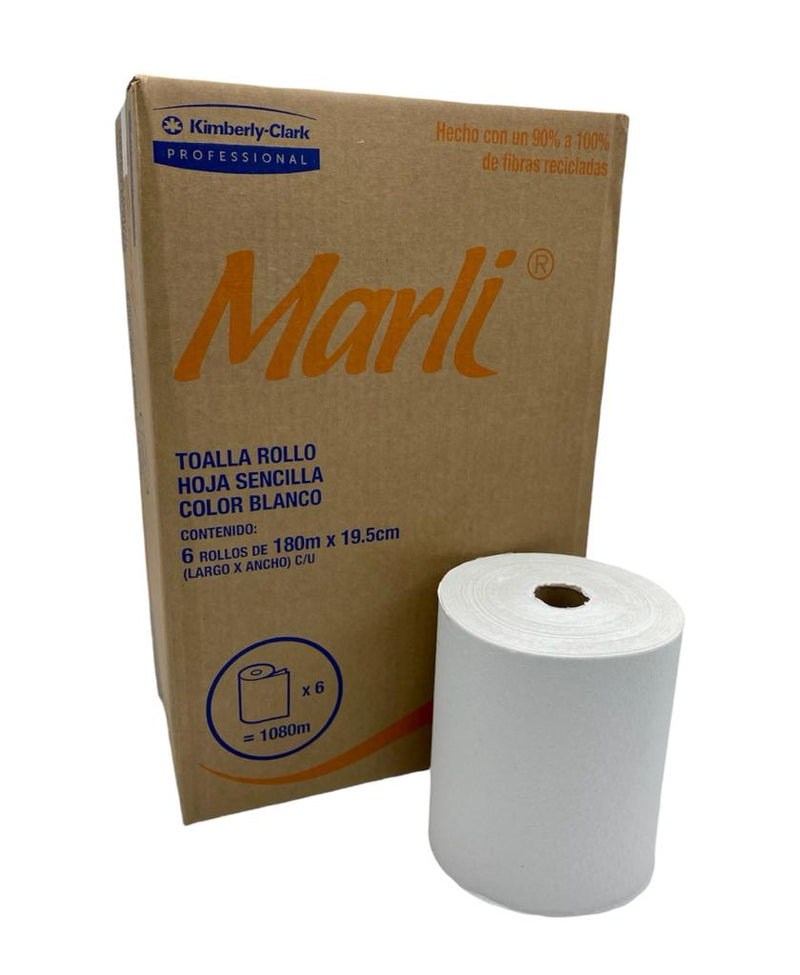 Toalla en Rollo Marli 180 metros, caja 6 pz