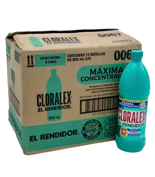 Cloralex Cloro 950ml Caja 12 piezas